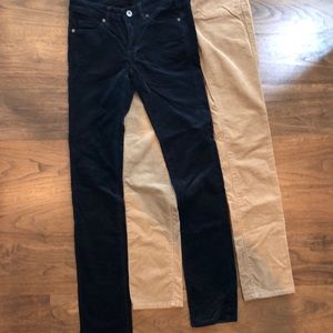 Uniqlo skinny fit navy cords size 24
